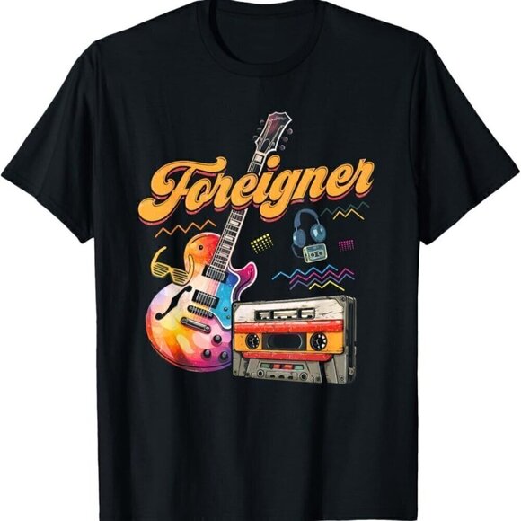 Kaity K Other - Foreigner Retro Cassette 90s Rock Music Fan Graphic T-Shirt